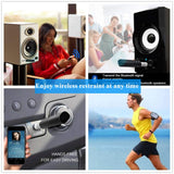 Bluetooth Audio Receiver, iCrius Wireless Bluetooth 4.1 Hands-Free Audio Receiver & Mini 3.5mm Aux Audio Adapter Kits for Headphones/Speakers/Car/Home Streaming Music Stereo Sound System (Black)