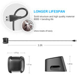 for Fitbit Versa Charger,Hagibis Replacement USB Charging Cable Dock for New Fitbit Versa Smartwatch (2 Pack)