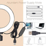 LED Ring Light for Live Streaming & YouTube Video Shooting, 6 inches Desktop Makeup Ring Light Dimmable for Photography Lighting, Smartphone, Studio with 3 Light Mode & 10 Brightness Level