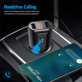 Criacr Bluetooth FM Transmitter for Car, Wireless Radio Transmitter Car Adapter with Hand-Free Calling, Dual USB Car Charger, Music Player for All Smartphones