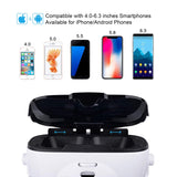 Canbor VR Headset with Controller Remote, Virtual Reality Headset 3D VR Goggles Glasses Compatible with 4.0-6.3 Inches Apples iPhone Samsung Sony More Android Phones