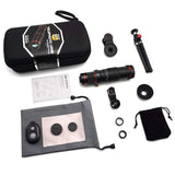 Cell Phone Camera Lens,Phone Photography Kit-Flexible Phone Tripod +Remote Shutter +4 in 1 Lens Kit-High Power 22X Monocular Telephoto Lens, Fisheye, Macro & Wide Angle Lens for Smartphone