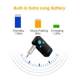 Bluetooth Receiver, Mini Wireless Audio Adapter Hands-Free Car Kit Music Streaming 3.5mm Stereo Output (Bluetooth 4.1, A2DP, 8H Play,TF/SD Card) Bluetooth Aux Adapter for Home Car Sound System