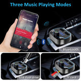 Bluetooth FM Transmitter for Car, Vproof Wireless Radio Transmitter Car Kit Adapter with Hands Free Calling, Dual USB Ports (5V/2.4A & 1A), Support TF Card USB Flash Drive (Black)