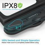 Floating Waterproof Phone Pouch, 100ft IPX8 Waterproof Case Compatible for iPhone XS Max/XR/X/8/8P/7/7P Galaxy up to 6.5", Lanyard Dry Bag for Snorkeling Pools Beach Kayaking Travel Bath(2 Pack Black)