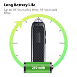 Bluetooth Headset, Wireless Bluetooth Earpiece with 18 Hours Playtime and Noise Cancelling Mic, Ultralight Earphone Hands-Free for iPhone iPad Tablet Samsung Android Cell Phone Calls