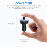 Bluetooth FM Transmitter, Wallfire Wireless Radio Transmitter Adapter Car Kit, Quick Charge QC3.0 with Dual USB Ports, Hands Free Calling for iPhone, Samsung, etc.