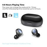 Bluetooth 5.0 Deep Bass True Wireless Earbuds, Tranya T3 Sports Wireless Headphones, 6-8 Hours Continuous Play Time, 60 Hours Total Playtime, IPX5 Sweat Proof Earphones, Gift Box
