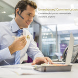 Bluetooth Headset, HandsFree Wireless Earpiece V4.1 with Mic for Business,Office,Driving,Music,iPhone/Android (Blue)