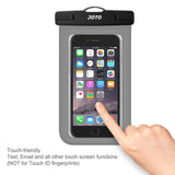 JOTO Universal Waterproof Pouch Cellphone Dry Bag Case for iPhone Xs Max XR XS X 8 7 6S Plus, Samsung Galaxy S9/S9 +/S8/S8 +/Note 8 6 5 4, Pixel 3 XL Pixel 3 2 HTC LG Sony Moto up to 6.0" –Grey