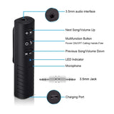 Bluetooth Audio Receiver, iCrius Wireless Bluetooth 4.1 Hands-Free Audio Receiver & Mini 3.5mm Aux Audio Adapter Kits for Headphones/Speakers/Car/Home Streaming Music Stereo Sound System (Black)