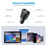 Criacr Bluetooth FM Transmitter for Car, Wireless Radio Transmitter Car Adapter with Hand-Free Calling, Dual USB Car Charger, Music Player for All Smartphones
