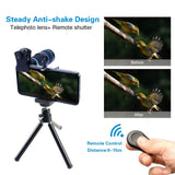 Cell Phone Camera Lens Kit for iPhone and Android, Cellphone Lenses Kit with Tripod and Shutter Remote, 5 in 1 Zoom Universal Telescope Lens+ Wide Angle Lens+ Micro Lens+ Fisheye Lens+ CPL Lens