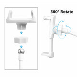 Cell Phone Holder with Selfie Ring Light Compatible with iPhone & Phone Android, UBeesize LED Camera Light with Lazy Bracket for Live Stream, Desk Lamp for Bedroom, Office, Kitchen, Bathroom (White)
