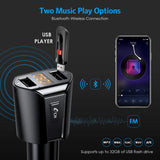 Criacr Bluetooth FM Transmitter for Car, Wireless Radio Transmitter Car Adapter with Hand-Free Calling, Dual USB Car Charger, Music Player for All Smartphones