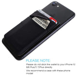 Cell Phone Card Wallet, 3Pack Phone Card Holder Ama Forest Ultra Slim Silicone 3M Self Adhesive Stick on Wallet for ID Credit Card Phone Sleeves Pocket for iPhone Android Samsung Galaxy Black+ Gray