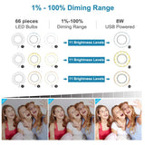 DCLYSI 6.3” LED Selfie Ring Light with Tripod Stand for YouTube Video Shooting and Makeup,Mini LED Camera Light with Cell Phone Holder Desktop Lamp with 3 Light Modes & 11 Brightness Level