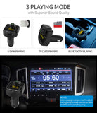 Bluetooth FM Transmitter for Car, BT36 Wireless Stereo Radio Transmitter Adapter Car Kit with Hands-Free Call and Dual USB Ports Fast Charger 5V/3.1A&1A for iPhone Samsung, TF U Disk Mp3 Music Player