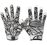 Cutters Game Day No Slip Football Gloves, Youth and Adult Sizes, Receiver Gloves with High Tack Silicone Grip, Superior Support and Protection for All Ages, Guantes de Football, 1 Pair