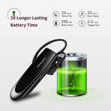 Bluetooth Earpiece- Wireless Bluetooth Headset Noise Cancelling with Mic 24Hrs Talktime Hands-Free 1440Hrs Standby Time Headphones Compatible with iOS/Android Smart Phones, Driver Trucker (2 Pack)