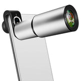 Cell Phone Lens, 16X Zoom Telephoto Lens, Aluminium Alloy HD Phone Camera Lens for iPhone, Samsung, Android Smartphone, Monocular Telescope (Silver)