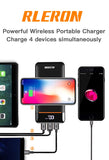 Wireless Portable Charger 25000mAh Power Bank with Digital Display LCD Screen Battery Pack with Three Outputs&Dual Inputs Huge Capacity Backup Battery Compatible Android Phones,Tablet and More