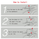 Car Phone Mount,MANORDS Durable Dashboard Cell Phone Holder Compatible for iPhone Xs,X, 8, 8 Plus, 7, 7 Plus, Samsung Galaxy S9,S8, S8 Plus, S7, Note 9 Edge, Google and More