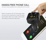 Bluetooth FM Transmitter for Car, BT36 Wireless Stereo Radio Transmitter Adapter Car Kit with Hands-Free Call and Dual USB Ports Fast Charger 5V/3.1A&1A for iPhone Samsung, TF U Disk Mp3 Music Player