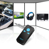 Bluetooth Receiver, Mini Wireless Audio Adapter Hands-Free Car Kit Music Streaming 3.5mm Stereo Output (Bluetooth 4.1, A2DP, 8H Play,TF/SD Card) Bluetooth Aux Adapter for Home Car Sound System