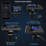 FM Transmitter, Tohayie Bluetooth Wireless Radio Adapter Audio Receiver Stereo Music Tuner Modulator Car Kit with USB Charger, Remote Control, Black