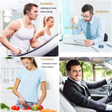 Bluetooth Headset, Wireless Bluetooth Earpiece Headphones Earbuds Ear Hooks Earphones with Mic and Carrying Case for Business/Office/Driving/Truck Support iPhone/Android Cellphones