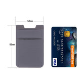 Card Holder for Back of Phone, Stretchy Lycra Double Slots Stick On Wallet Pocket for iPhone, Android and All Smartphones (3 pcs) (Black/White/Gray)