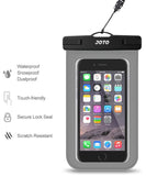JOTO Universal Waterproof Pouch Cellphone Dry Bag Case for iPhone Xs Max XR XS X 8 7 6S Plus, Samsung Galaxy S9/S9 +/S8/S8 +/Note 8 6 5 4, Pixel 3 XL Pixel 3 2 HTC LG Sony Moto up to 6.0" –Grey