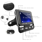 FM Transmitter, Tohayie Bluetooth Wireless Radio Adapter Audio Receiver Stereo Music Tuner Modulator Car Kit with USB Charger, Remote Control, Black