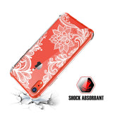 Case for iPhone XR,Cutebe Shockproof Series Hard PC+ TPU Bumper Protective Case for Apple iPhone XR 6.1 Inch 2018 Release Crystal Lace Design