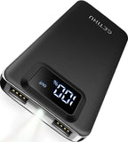 GETIHU Portable Charger, LED Display 10000mAh Power Bank, 4.8A 2 USB Ports High-Speed Battery Backup with Flashlight, Compatible with iPhone Xs X 8 7 6s Plus Samsung Galaxy Note 9 S9 iPad Tablet etc.