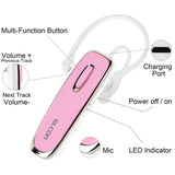Bluetooth Headset V4.1,Bluetooth Headphones with Noise Cancelling Mic,Hands Free Wireless Earbuds for iPhone 8 7 Plus 6s plus 5s iPad Samsung Android Galaxy S8 S7 or Other Cell Phones,Pink