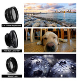 Cell Phone Camera Lens,Phone Photography Kit-Flexible Phone Tripod +Remote Shutter +4 in 1 Lens Kit-High Power 22X Monocular Telephoto Lens, Fisheye, Macro & Wide Angle Lens for Smartphone