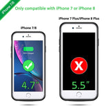 Battery Case for iPhone 7/8, 4000mAh Portable Protective Charging Case Compatible with iPhone 7/8 (4.7 inch) Rechargeable Extended Battery Charger Case (Black)