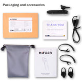 Bluetooth Headset V4.1 Bluetooth Earpiece with Noise Cancelling Mic, Waterproof IPX5 (Black)