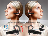 Bluetooth Headset【Upgraded Bluetooth V5.0】 Bluetooth Earpiece, Handfree Bluetooth Headset and Mute Key for Business/Office/Driving