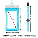 Cambond Waterproof Phone Pouch, Anti-break Lanyard, IPX8, Clear PVC, Fit for iPhone X/8/8P/7/7P, Samsung Galaxy S9/S8/S8P/Note 8, Google Pixel/HTC/LG, Up to 6.5", Cruise Ship Kayak Accessories, 4 Pack