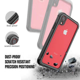 Clear Designed for iPhone XR Case,EONFINE Full-Body Heavy Duty Protection with Built-in Screen Protector Rugged Armor Cover Clear Shockproof Case for iPhone XR Case 6.1 Inch 2018 (Black)