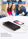 Power Bank 25000mAh Portable Charger Battery Pack with Three Outputs&Dual Inputs Huge Capacity Backup Battery Compatible Compatible Smartphone,Tablet and More