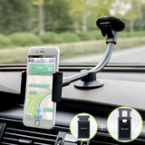 Car Phone Mount, Newward 2 Clamps Long Arm Universal Windshield Dashboard Cell Phone Holder for iPhone X 8 7 Plus 6 6s Plus 5s SE,Samsung Galaxy S9 S8 S7 S6 S5 Note,Google,LG and Other Smartphones