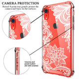 Case for iPhone XR,Cutebe Shockproof Series Hard PC+ TPU Bumper Protective Case for Apple iPhone XR 6.1 Inch 2018 Release Crystal Lace Design
