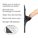 Cell Phone Card Holder, Stick on Wallet for Back of Phone, 3M Adhesive Ultra Slim Phone Pocket ID Credit Card Holder Sleeves Pouch Compatible iPhone, Samsung Galaxy, All Smartphones - 2Pack (Marble)