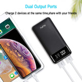 Power Bank Portable Charger 2 USB Outputs 24000mAh High Capacity Charge External Battery Pack with LCD Display, Compatible with Smart Phones,Android Phone,Tablet and More