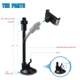 Car Mount, Universal Flexible Arm Windshield Car Phone Holder with Strong Suction Cup Compatible iPhone X SE 7 Plus 6s 6 Plus 6 5s 5 4s 4 Samsung Galaxy S9 Plus S8 Note S7 Edge LG Nexus Sony and More