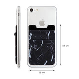 Cell Phone Card Holder, Stick on Wallet for Back of Phone, 3M Adhesive Ultra Slim Phone Pocket ID Credit Card Holder Sleeves Pouch Compatible iPhone, Samsung Galaxy, All Smartphones - 2Pack (Marble)